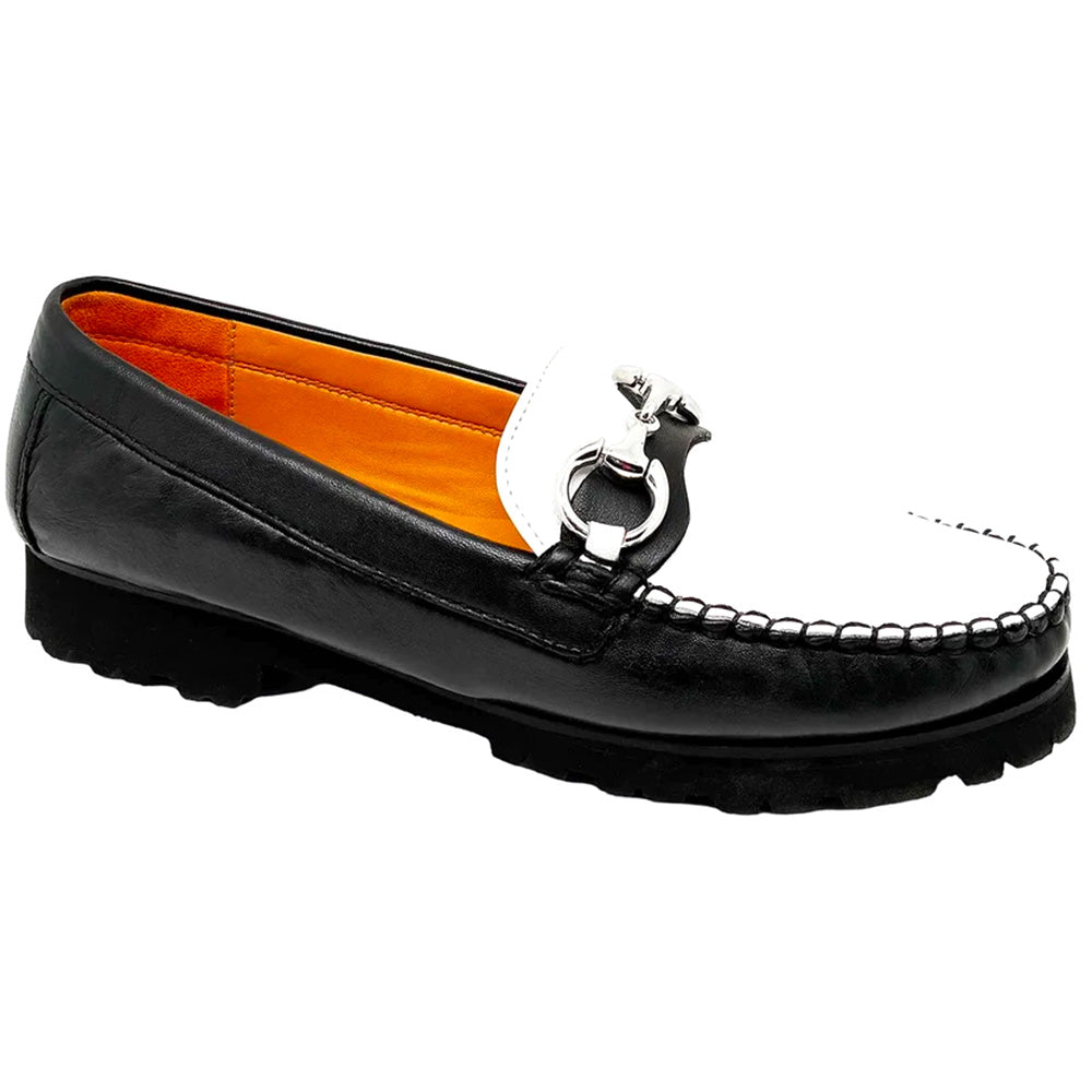 Robert Zur Women's Soho True Glove Bit Loafer Black & White