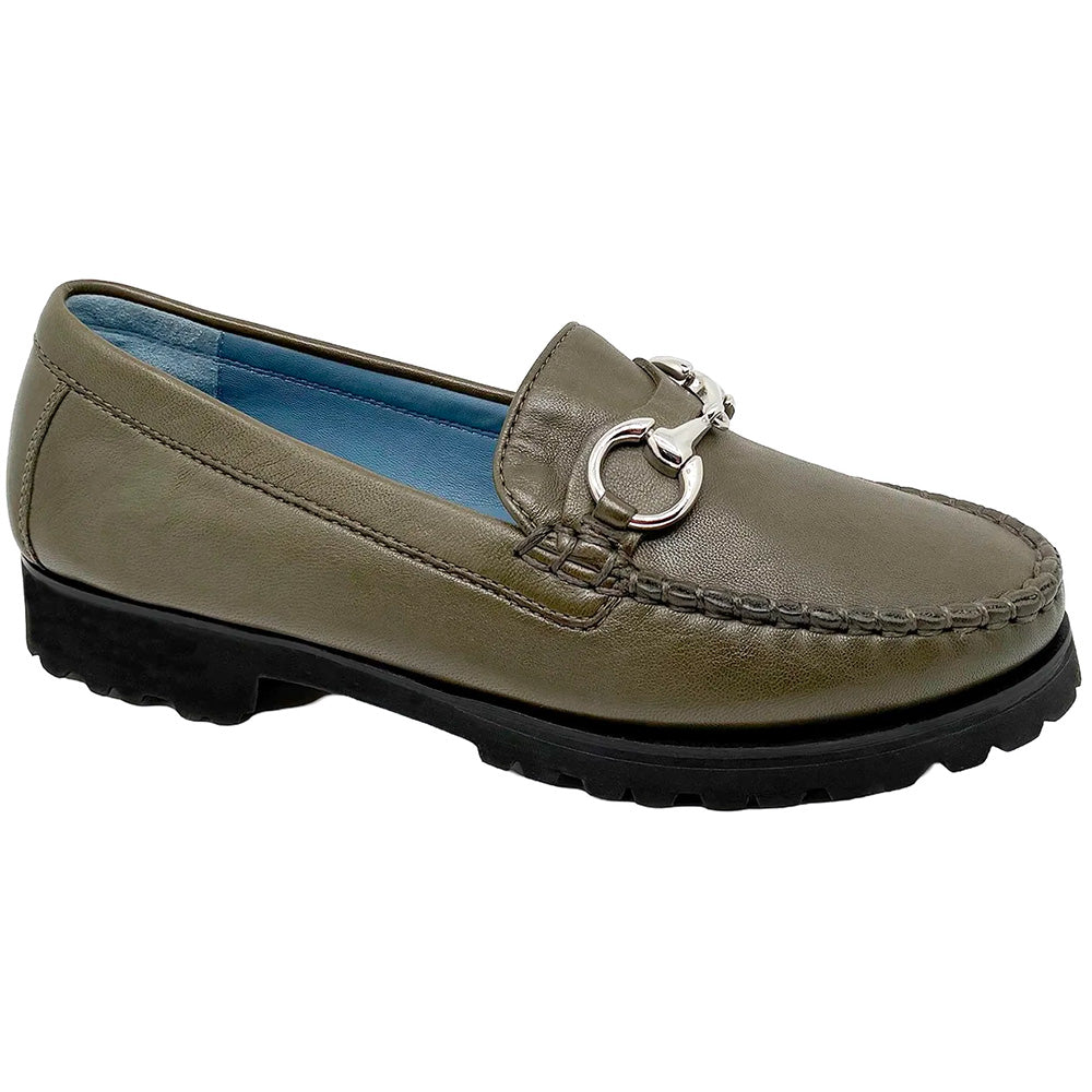Robert Zur Women's Soho True Glove Bit Loafer Khaki