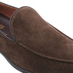 Bruno Magli Sonny Suede Slip-On Loafer Dark Brown