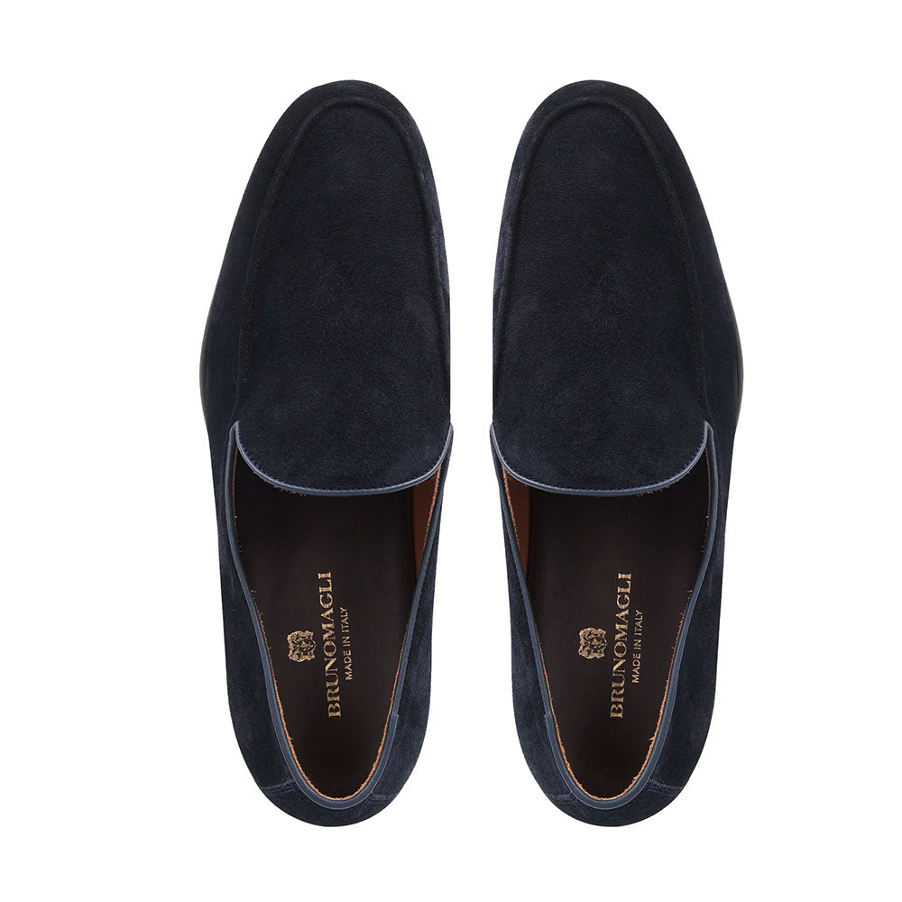 Bruno Magli Sonny Suede Slip-On Loafer Navy