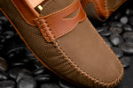 Stemar Perforated Driving Loafers Brown / Tan