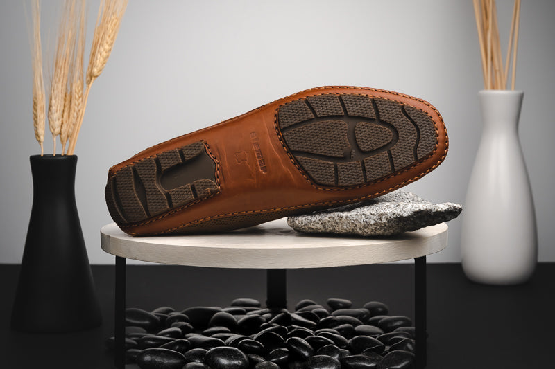 Stemar Amalfi Perforated Driving Loafers Brown / Tan