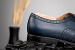 Stemar Trento Deerskin & Calf Wingtip Oxfords Blue WIDE