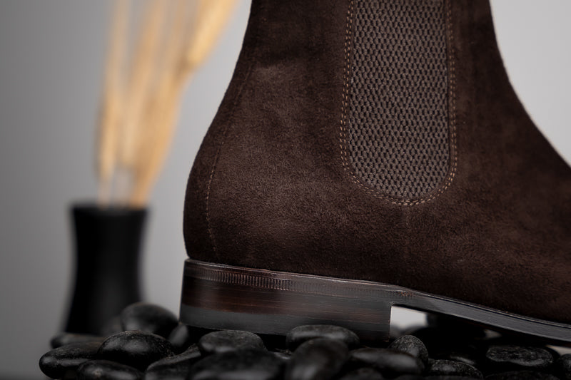 Stemar Ancona Suede Chelsea Boots Dark Brown