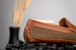 Stemar Perforated Driving Loafers Brown / Tan