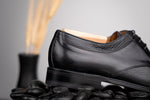 Stemar Cuneo Deerskin Cap Toe Shoes Black