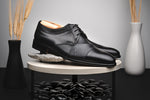 Stemar Cuneo Deerskin Cap Toe Shoes Black