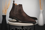 Stemar Ancona Suede Chelsea Boots Dark Brown