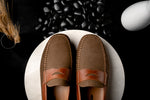 Stemar Amalfi Perforated Driving Loafers Brown / Tan