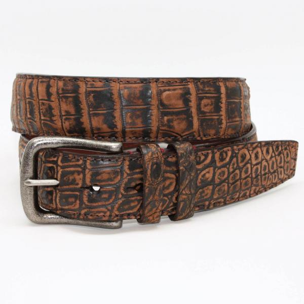 Torino Leather Sueded Zimbabwe Nile Crocodile -Brown