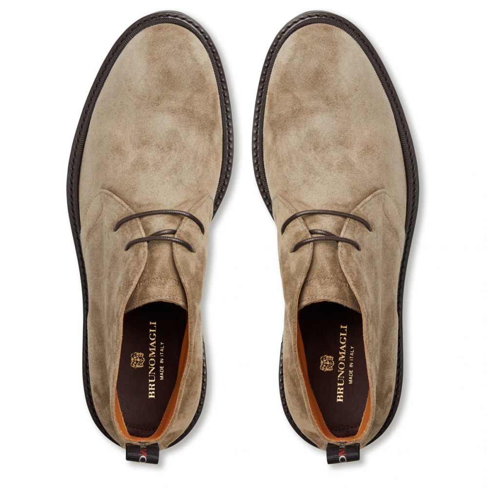 Bruno Magli Taddeo Classic Suede Chukka Boot Taupe