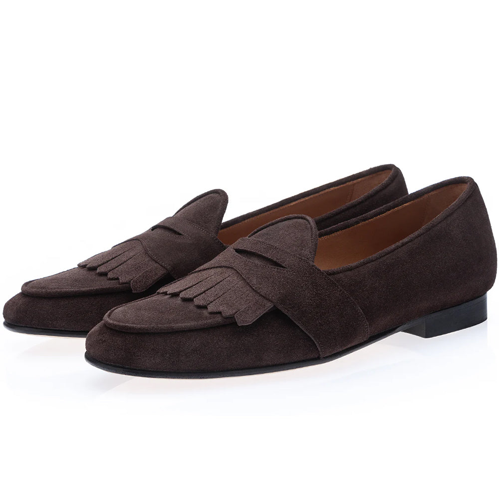 Superglamourous Tangerine 10 Gorain Belgian Loafers Cocoa