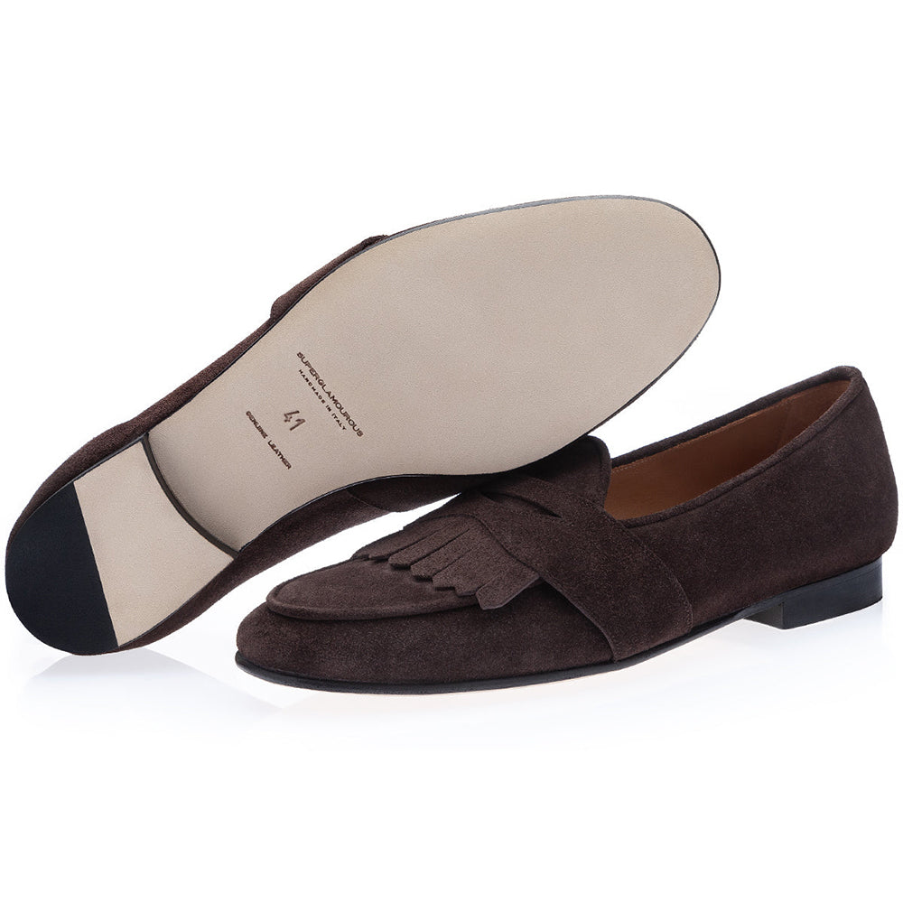 Superglamourous Tangerine 10 Gorain Belgian Loafers Cocoa