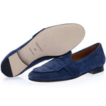 Superglamourous Tangerine 10 Gorain Belgian Loafers Navy