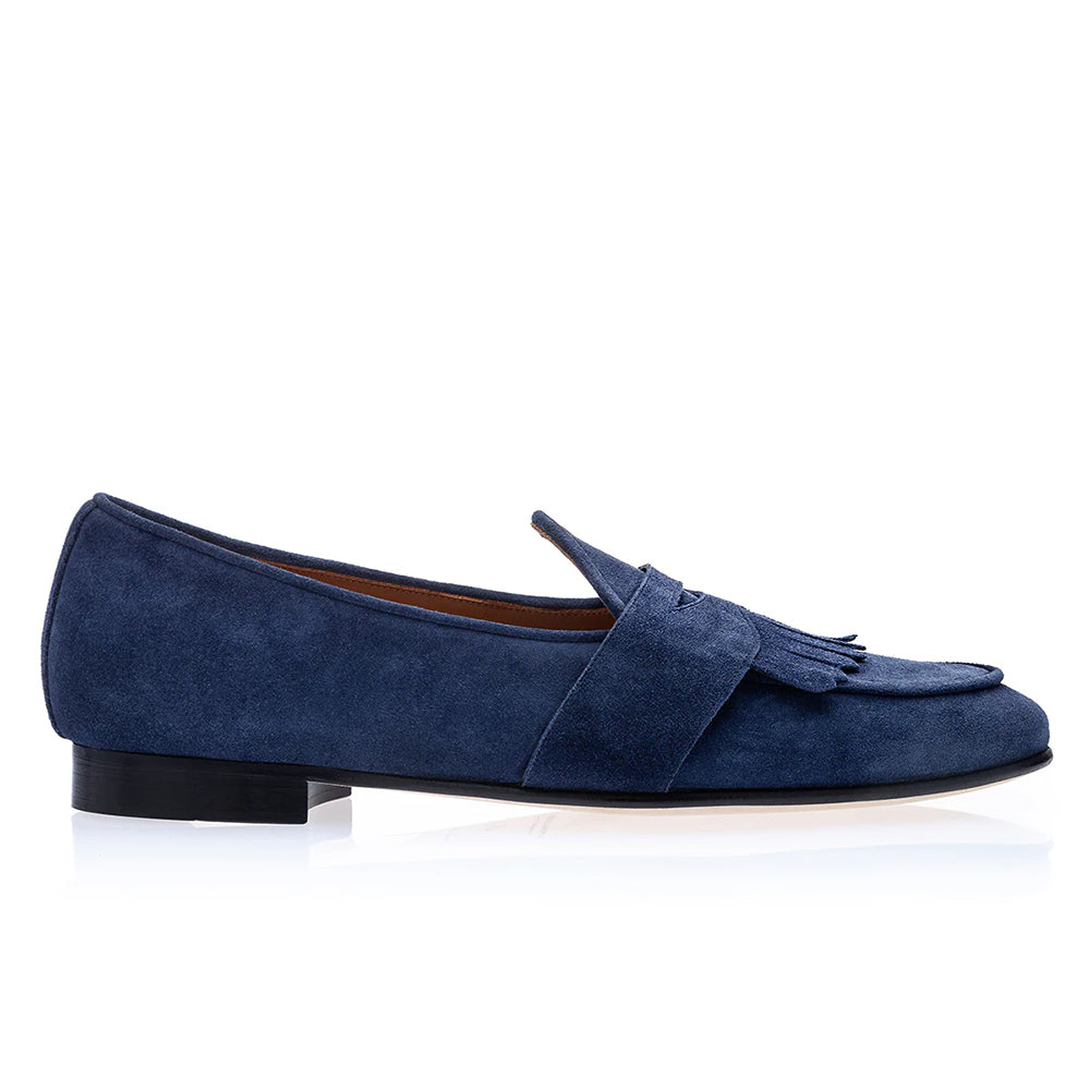 Superglamourous Tangerine 10 Gorain Belgian Loafers Navy
