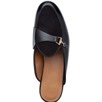 Superglamourous Tangerine 12 Cordovan Mules Black