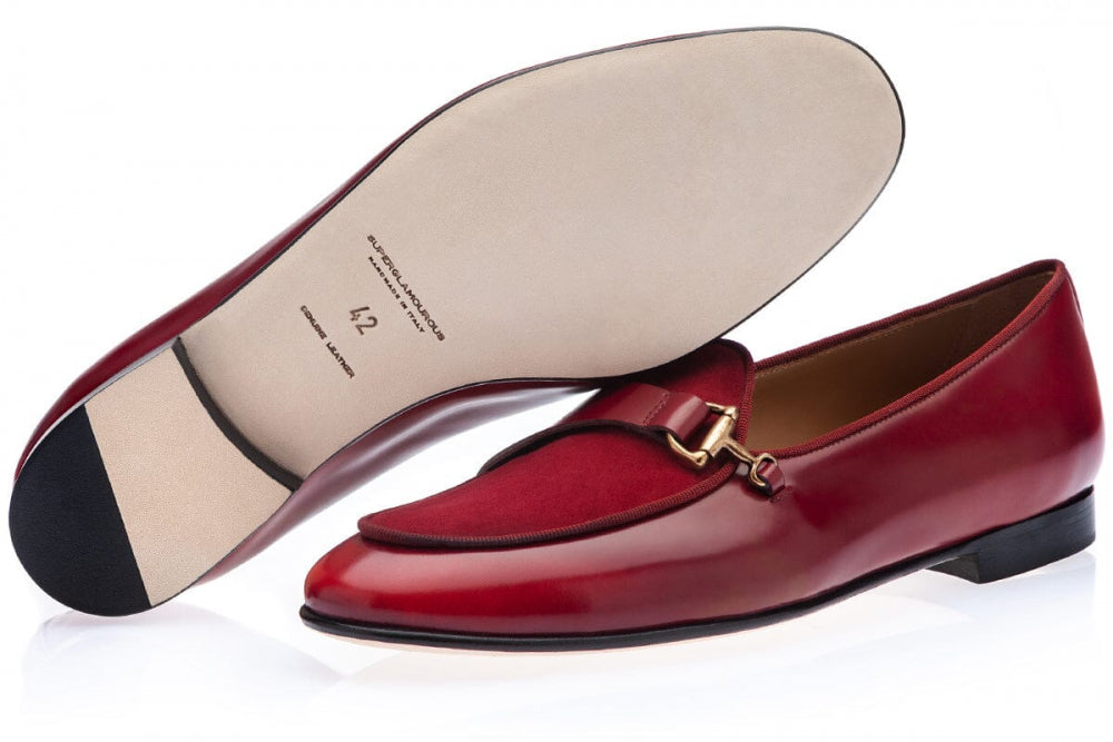 Superglamourous Tangerine 12 Cordovan Belgian Loafers Burgundy