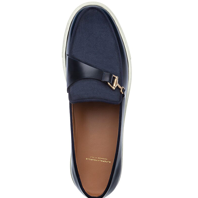 Superglamourous Tangerine 12 Cordovan Skate Navy