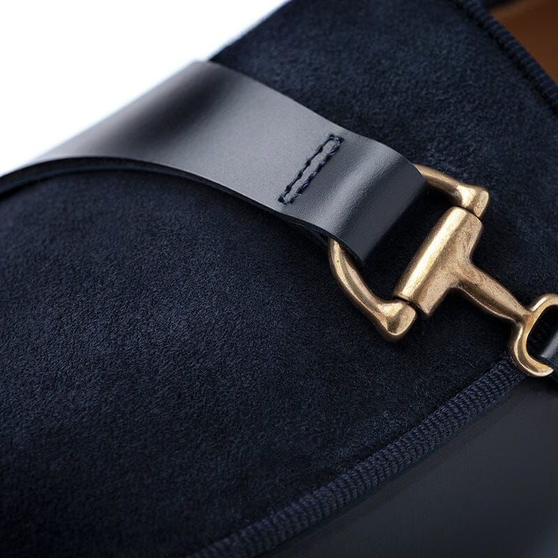 Superglamourous Tangerine 12 Cordovan Skate Navy