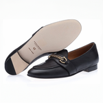 Superglamourous Tangerine 14 Maranello Belgian Loafers Black