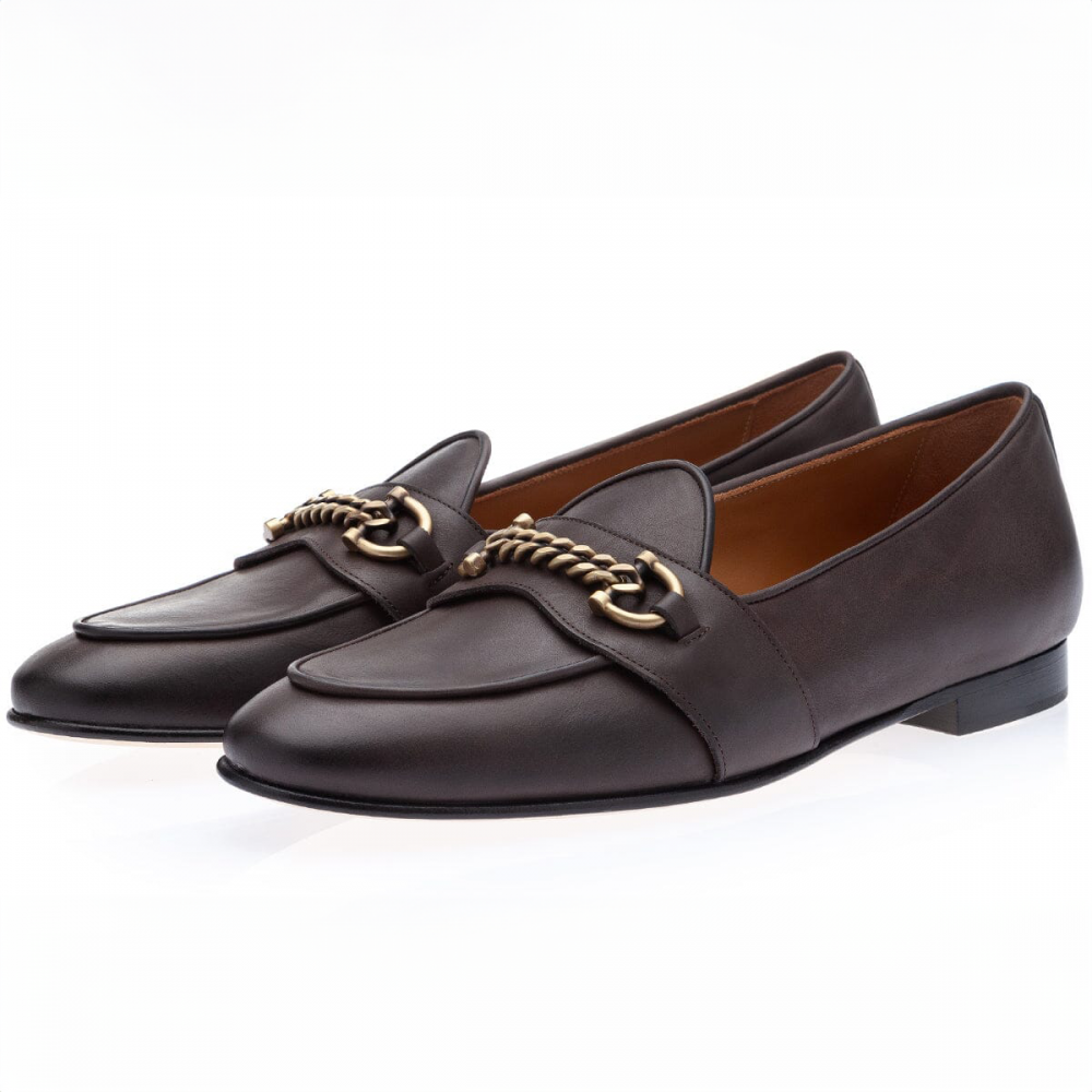 Superglamourous Tangerine 14 Maranello Belgian Loafers Cocoa