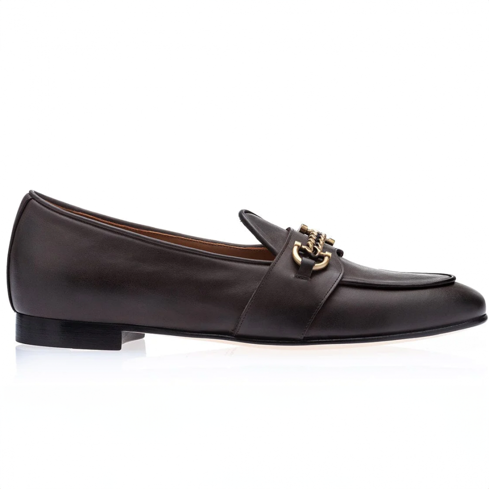 Superglamourous Tangerine 14 Maranello Belgian Loafers Cocoa
