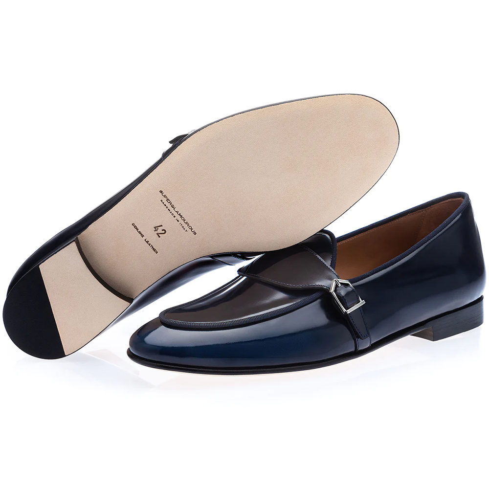 Superglamourous Tangerine 15.1 Belgian Brushed Loafers Navy