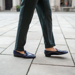 Superglamourous Tangerine 15.1 Belgian Brushed Loafers Navy