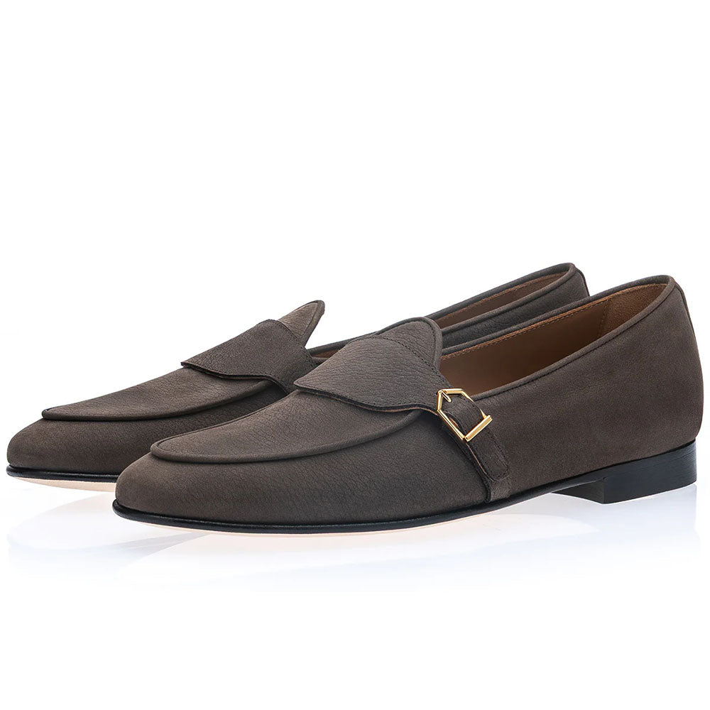 Superglamourous Tangerine 15.1 Oregon Nabuk Belgian Loafers Cocoa