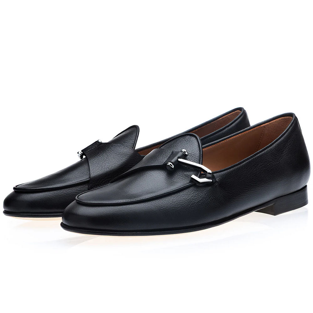 Superglamourous Tangerine 16 Guanto Belgian Loafers Black