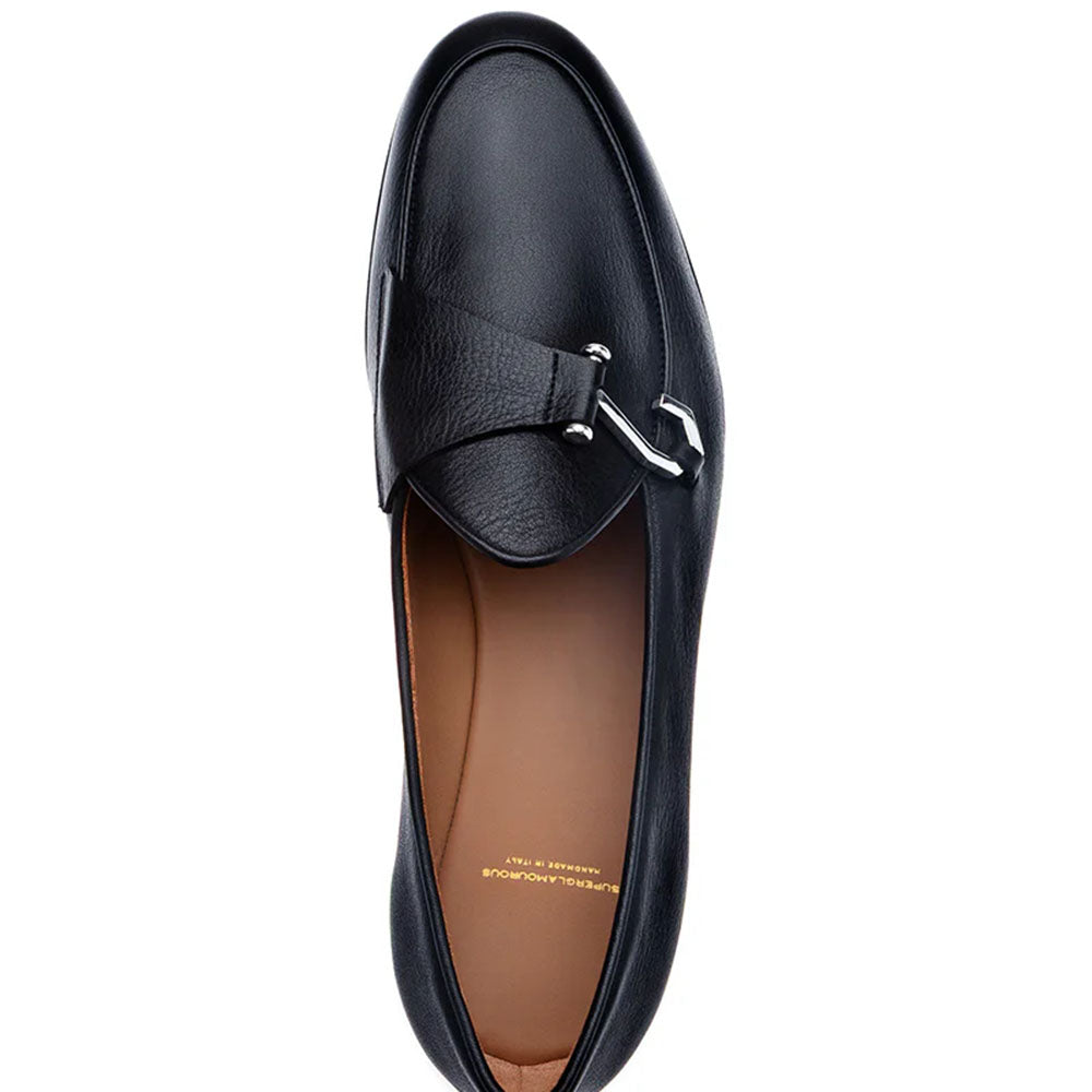Superglamourous Tangerine 16 Guanto Belgian Loafers Black