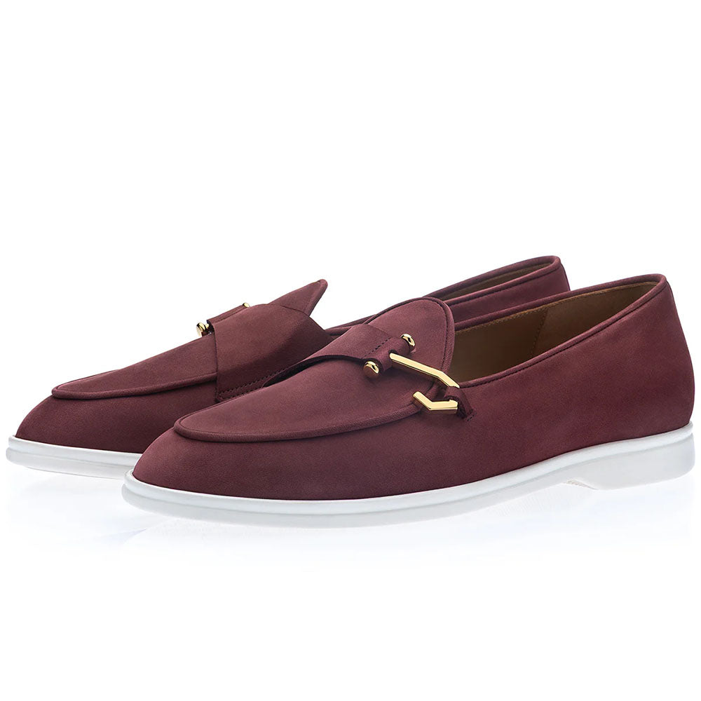 Superglamourous Tangerine 16 Airwalk Nabuk Single Monk Slip-On Burgundy
