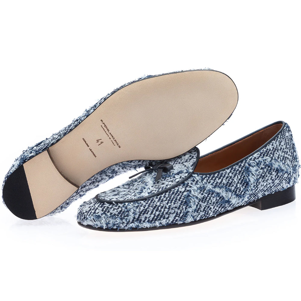 Superglamourous Tangerine 1 Belgian Loafers Denim Navy