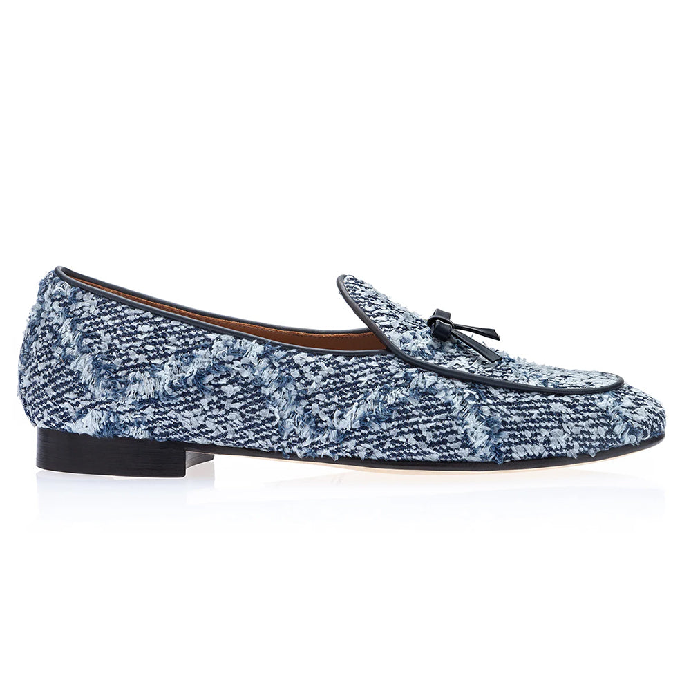 Superglamourous Tangerine 1 Belgian Loafers Denim Navy
