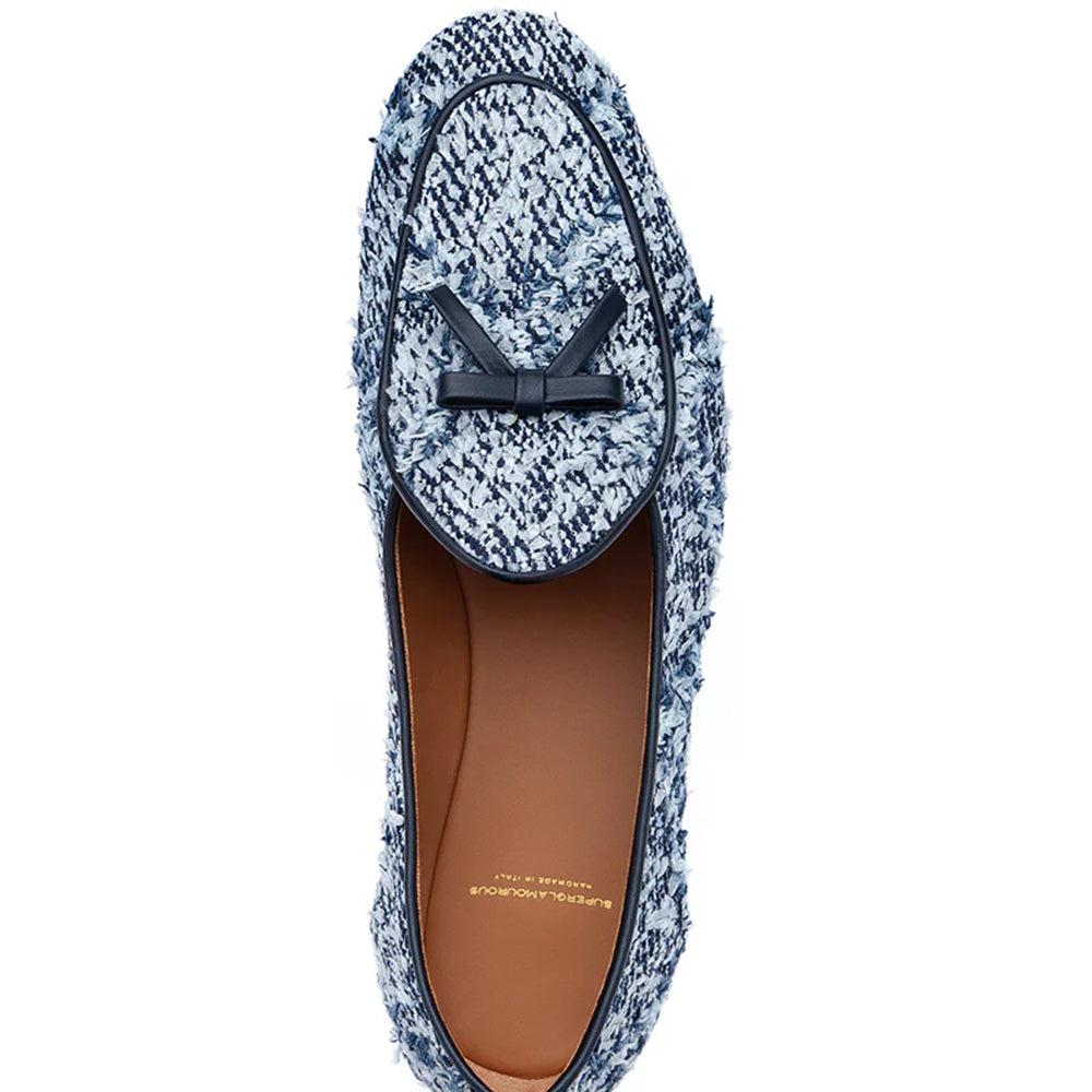 Superglamourous Tangerine 1 Belgian Loafers Denim Navy