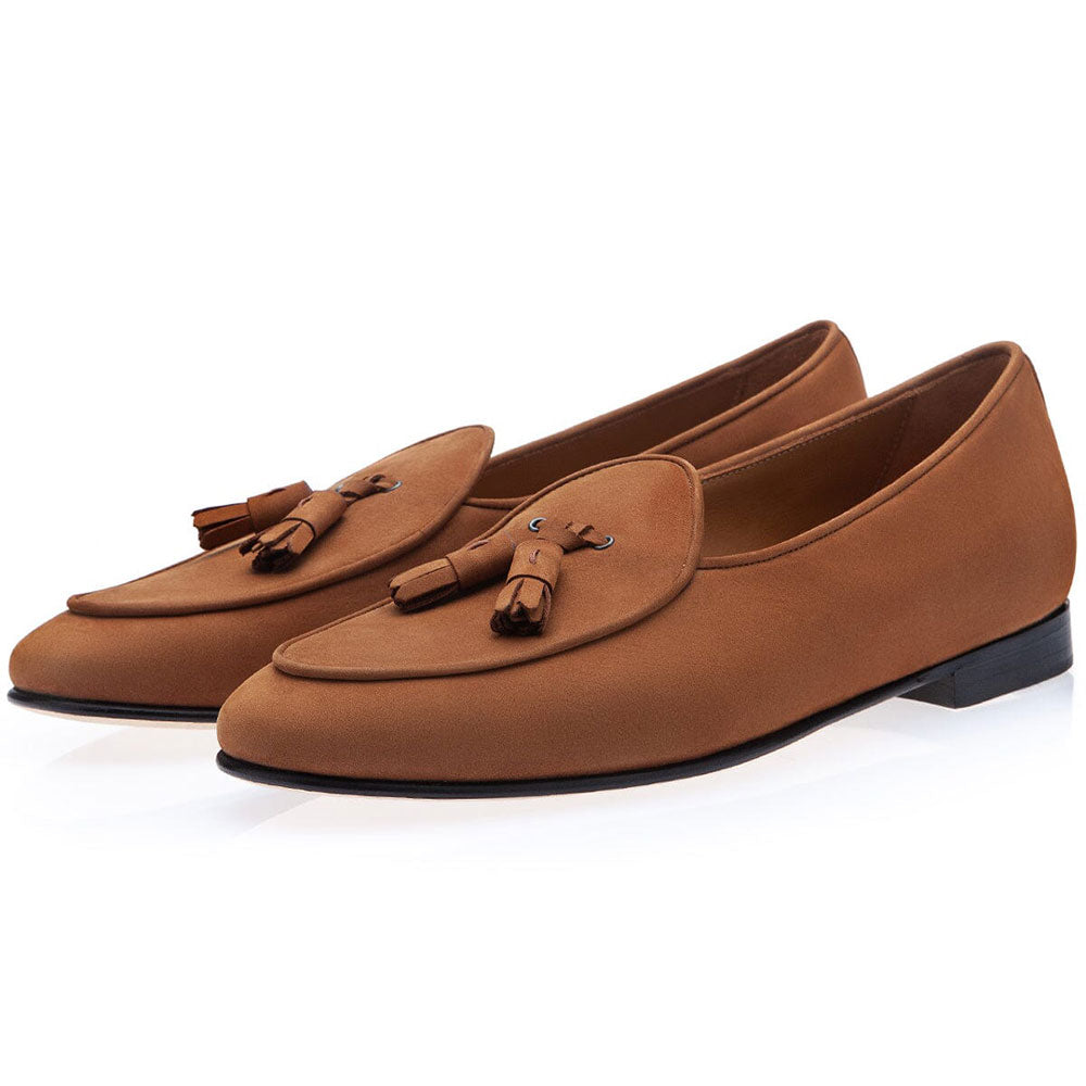 Superglamorous Tangerine 2 Nabuk Belgian Loafers Tobacco