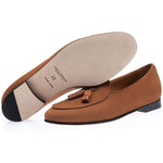 Superglamourous Tangerine 2 Nabuk Belgian Loafers Tobacco
