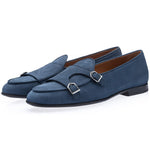 Superglamourous Tangerine 7-R Oregon Belgian Loafers Navy