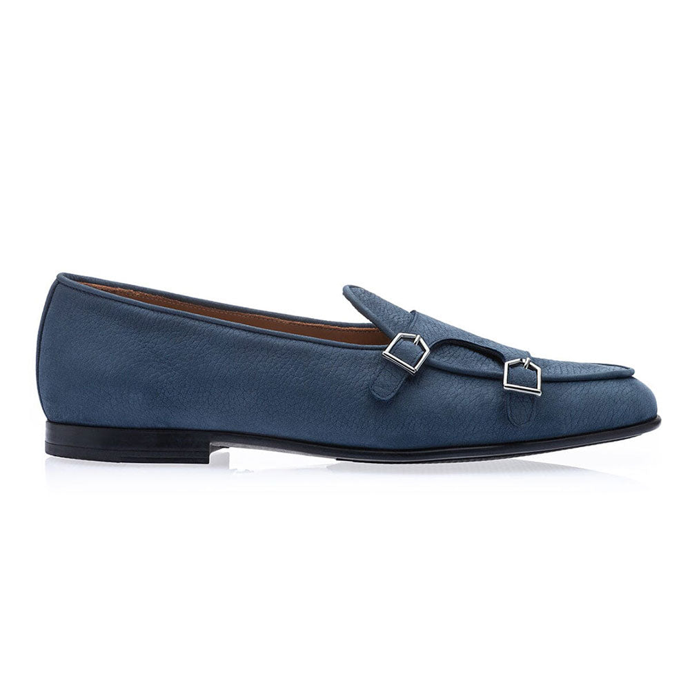 Superglamourous Tangerine 7-R Oregon Belgian Loafers Navy