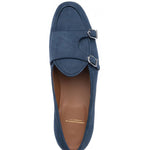 Superglamourous Tangerine 7-R Oregon Belgian Loafers Navy