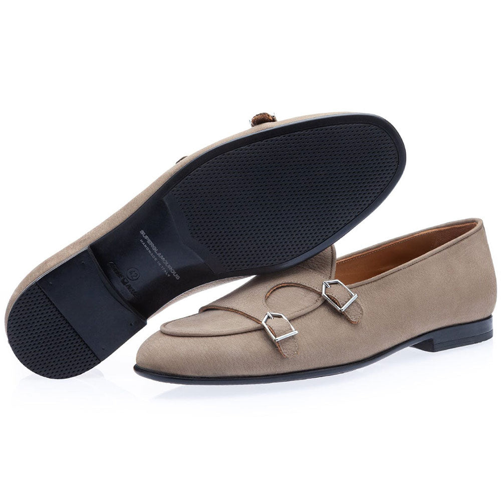 Superglamourous Tangerine 7-R Oregon Belgian Loafers Taupe
