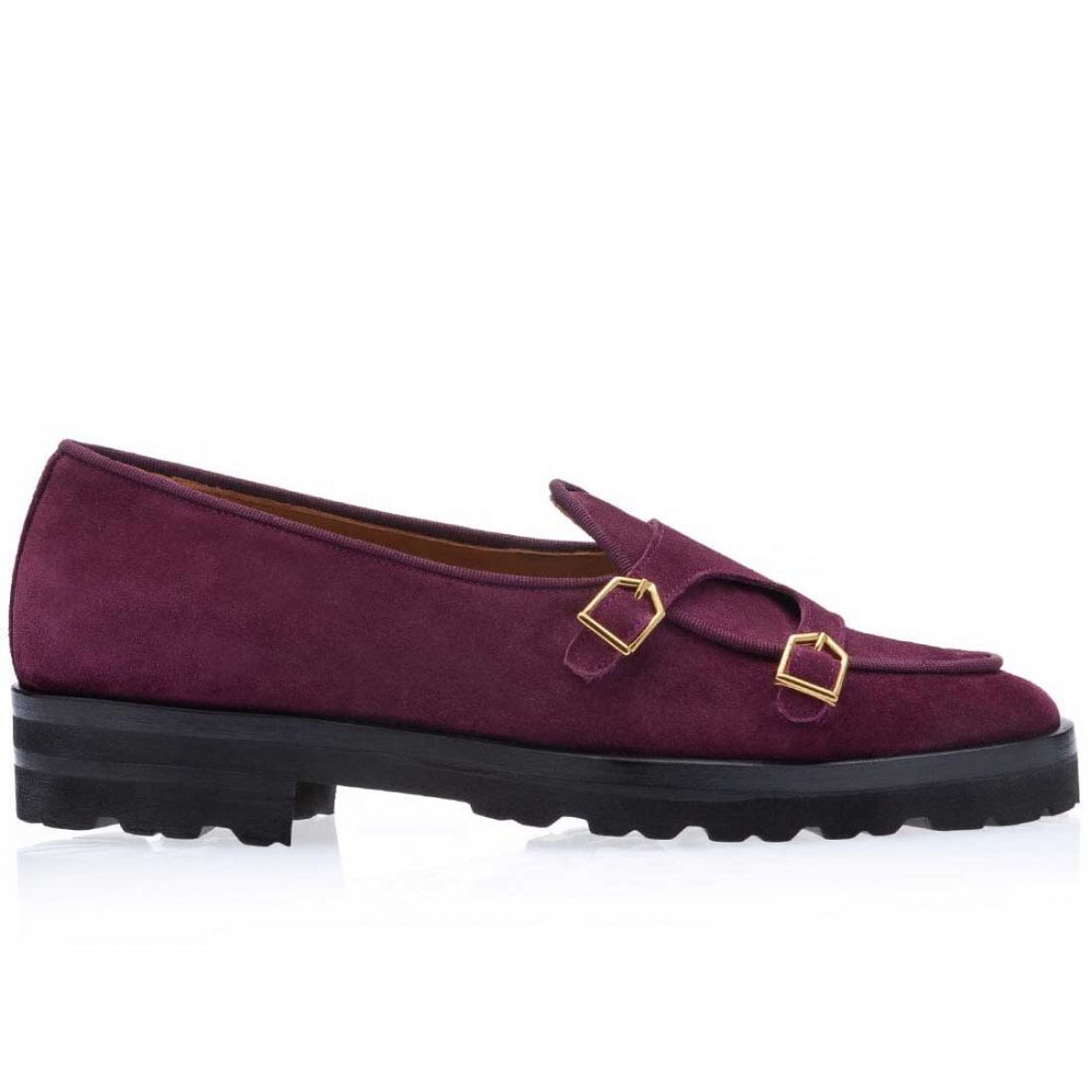 Superglamourous Tangerine 7-T Softy Belgian Loafers Burgundy