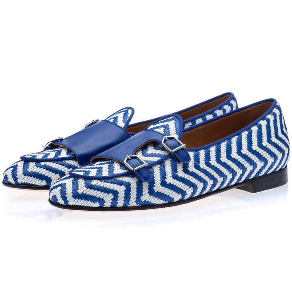 Superglamourous Tangerine 7 Janeiro Belgian Loafers Navy
