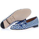 Superglamourous Tangerine 7 Janeiro Belgian Loafers Navy