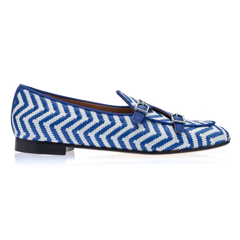 Superglamourous Tangerine 7 Janeiro Belgian Loafers Navy