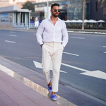Superglamourous Tangerine 7 Janeiro Belgian Loafers Navy