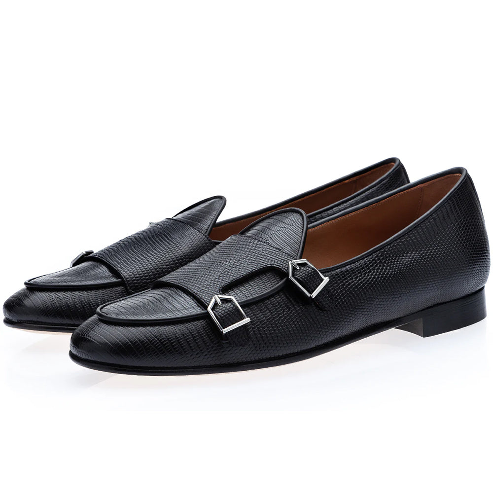 Superglamourous Tangerine 7 Tejus Belgian Loafers Black