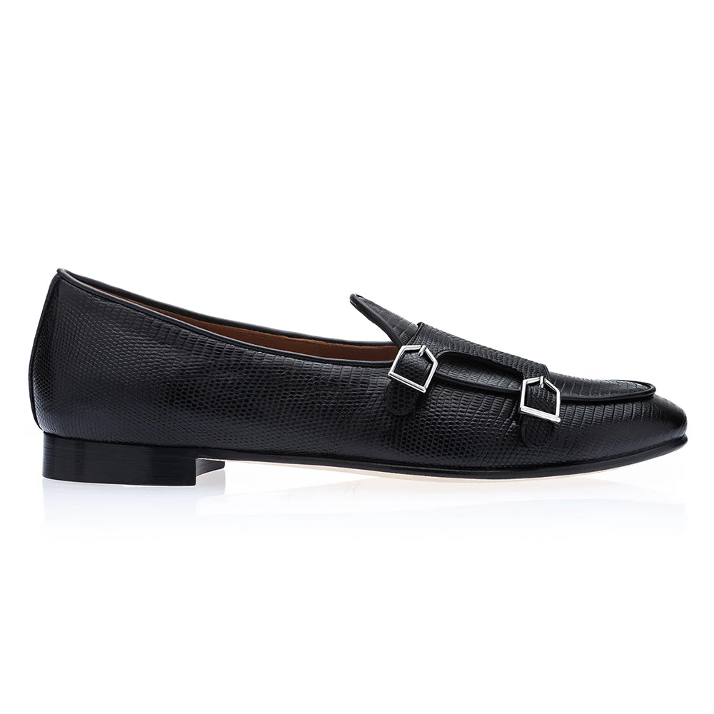 Superglamourous Tangerine 7 Tejus Belgian Loafers Black