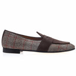 Superglamourous Tangerine 9 Tartan Belgian Loafers Cocoa