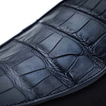 Superglamourous Tangerine Crocodile / Suede Belgian Loafers Navy